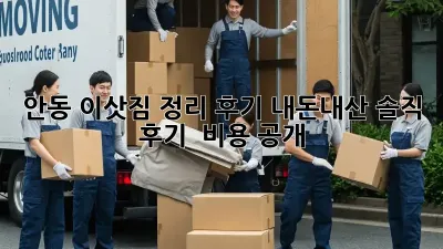 안동 이삿짐 정리 후기: 내돈내산 솔직 후기 & 비용 공개!